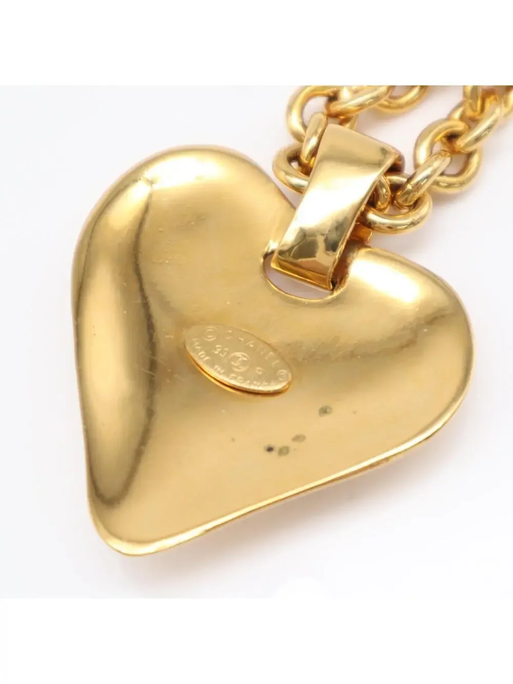 Chanel Cc Logo Heart Pendant Necklace #299522C88B